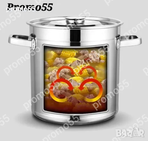 Казан 100л от неръждаема стомана и двойно дъно, снимка 8 - Съдове за готвене - 50245305