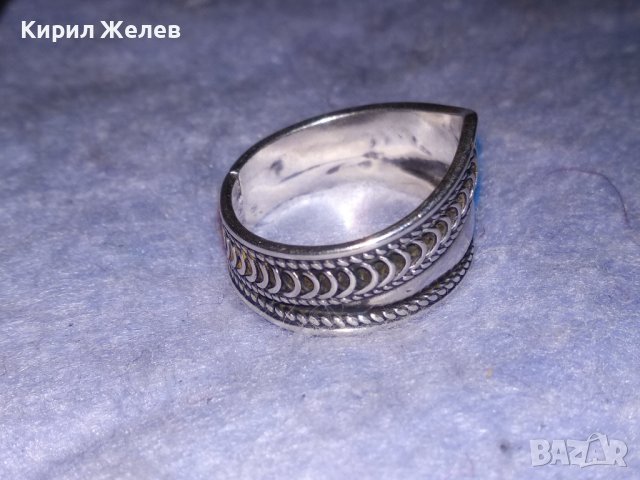 СТАРИНЕН СРЕБЪРЕН ПРЪСТЕН ВИСОКА ПРОБА СРЕБРО УНИКАЛНА МАЙСТОРСКА РЪЧНА ИЗРАБОТКА 37460, снимка 9 - Антикварни и старинни предмети - 40475747