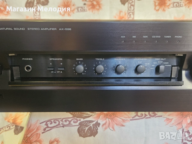 Усилвател Yamaha AX-596 Две по 155 вата на 4 ома.  В отлично техническо и визуално състояние., снимка 6 - Ресийвъри, усилватели, смесителни пултове - 53536092