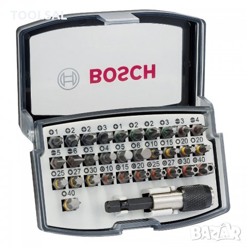 Накрайник бит Bosch комплект PH/PZ/SB/TX/SW с магнитен държач 1/4", снимка 1