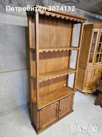 Библиотека в стил Рустик изработена изцяло от дърво, снимка 3 - Секции и витрини - 49667995