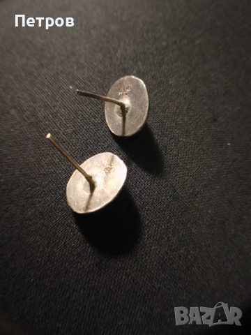 обеци сребро камъни, снимка 3 - Обеци - 52996960