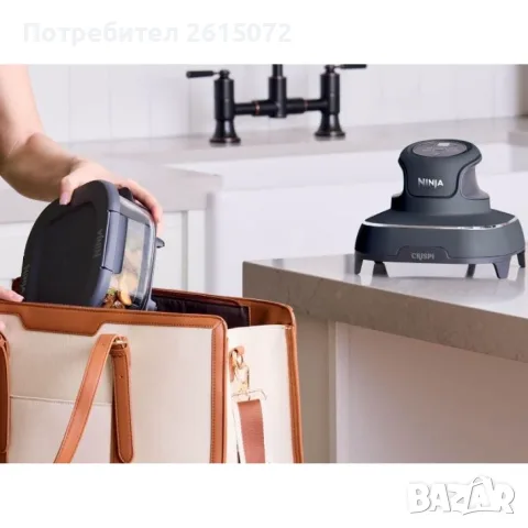  Ninja CRISPi 3.8L TempWare Glass Container Прозрачен стъклен контейнер с капак, снимка 3 - Съдове за готвене - 56166069