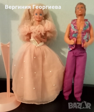 Комплект Барби на стойка, Кен, холова гарнитура, кухня - оригинални Mattel + подарък , снимка 3 - Кукли - 52475934