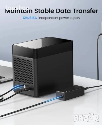 НАЛИЧНА нова, тествана докинг станция ORICO 5 Bay с 5 слота до 90tb, снимка 3 - Друга електроника - 51589013