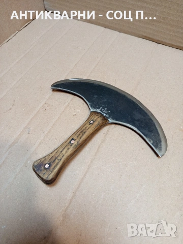Стар Ръчно Изработен Сарашки Кожарски Нож. НОМЕР 1656., снимка 2 - Антикварни и старинни предмети - 53759958