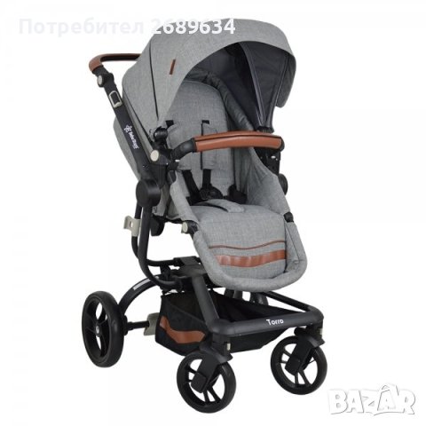 Бебешка комбинирана количка Torro 3 в 1 Grey, снимка 4 - Детски колички - 42564021
