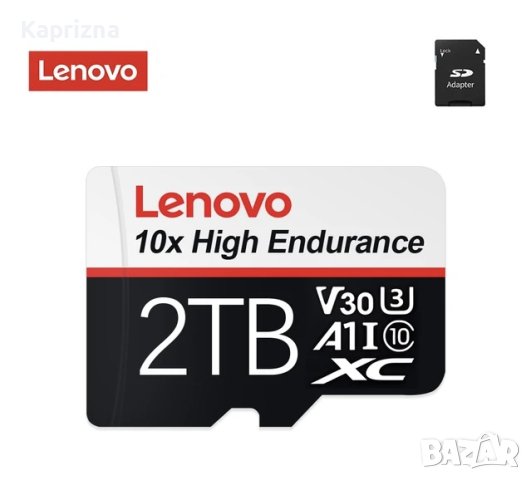 Lenovo 2TB карта Class 10 с адаптер, снимка 1 - Карти памет - 42020106