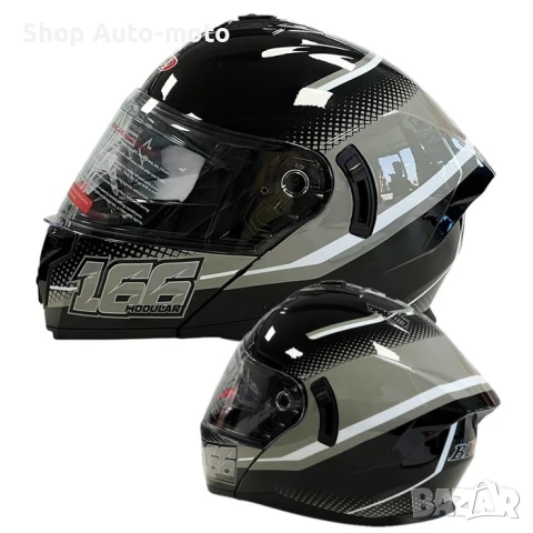 Мото каска Automat, Каска с двоен визьор, 166, S, M, L и XL размер, 4 цвята, снимка 2 - Аксесоари и консумативи - 50652169