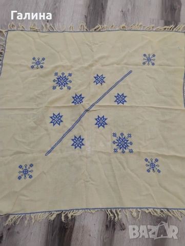 Бродирани калъфки и покривка от соца, снимка 7 - Колекции - 53249061