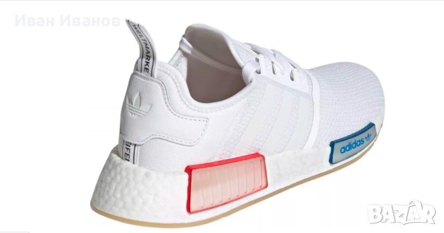 маратонки  adidas NMD R1 White Lush Blue GX1050  номер 43-44, снимка 5 - Маратонки - 40833427