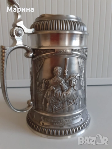 Халба за бира от калай "Рембранд" Antik*Vintage #89, снимка 2 - Антикварни и старинни предмети - 51556393