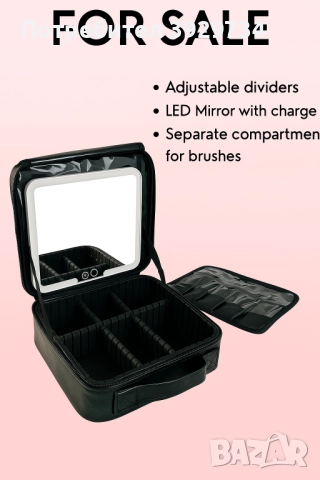 Професионална кутия за грим с LED огледало 💄