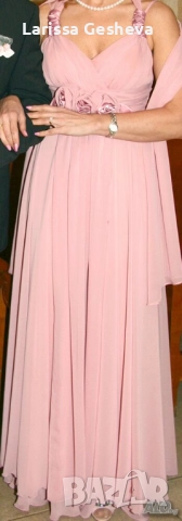 Страхотна рокля от естествен шифон за бал, сватба, парти, снимка 4 - Рокли - 52628282