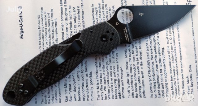 SPYDERCO PARA 3 C223  CARBON G10 , снимка 12 - Ножове - 39225080