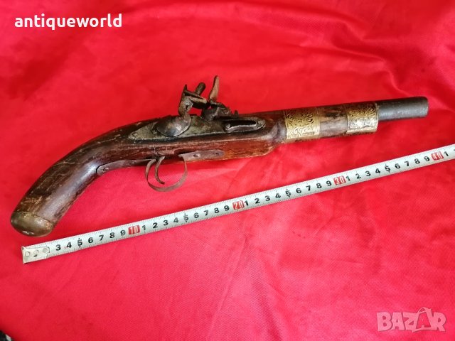 Стар Кремъчен Пищов , Пистолет, Кремъклия, снимка 8 - Антикварни и старинни предмети - 41882276