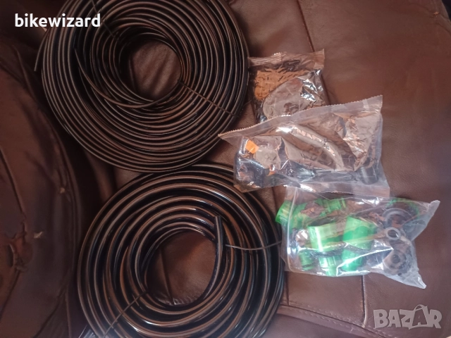 Комплект за напояване на градина 60+15M маркуч и накрайници НОВО, снимка 1