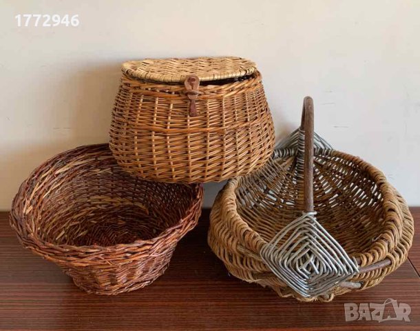Плетена дървена кошница - 3 вида ретро, малки, снимка 1 - Декорация за дома - 41737877