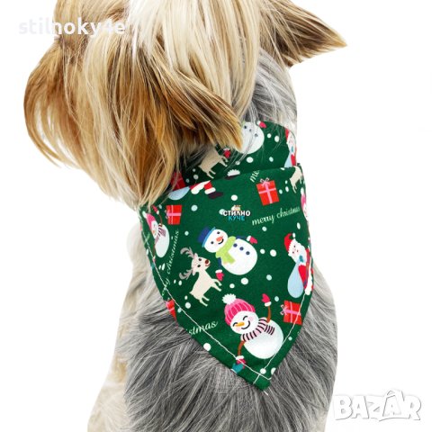  Коледен кучешки шал, бандана Коледна бандана за куче Коледни аксесоари, снимка 12 - За кучета - 34699210