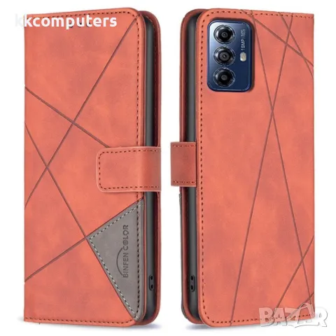 Motorola Moto G Play (2024) BINFEN COLOR Magnetic Wallet Калъф и Протектор, снимка 3 - Калъфи, кейсове - 49920534