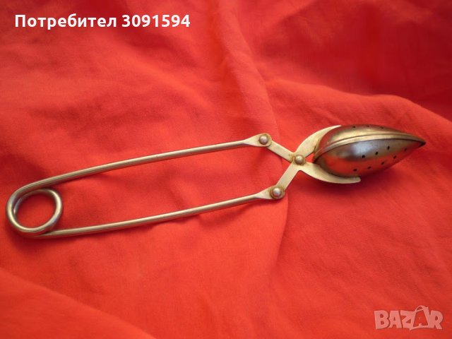Лъжичка никел за запарване на чай, снимка 1 - Аксесоари за кухня - 33993952