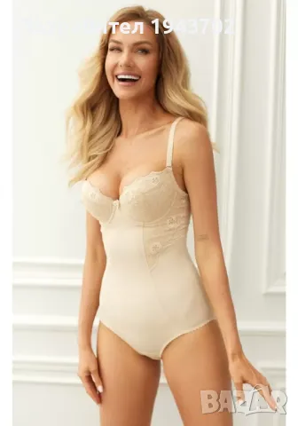 Елегантно боди в бежов цвят Livia G184 Gorsenia, снимка 2 - Бельо - 47555864