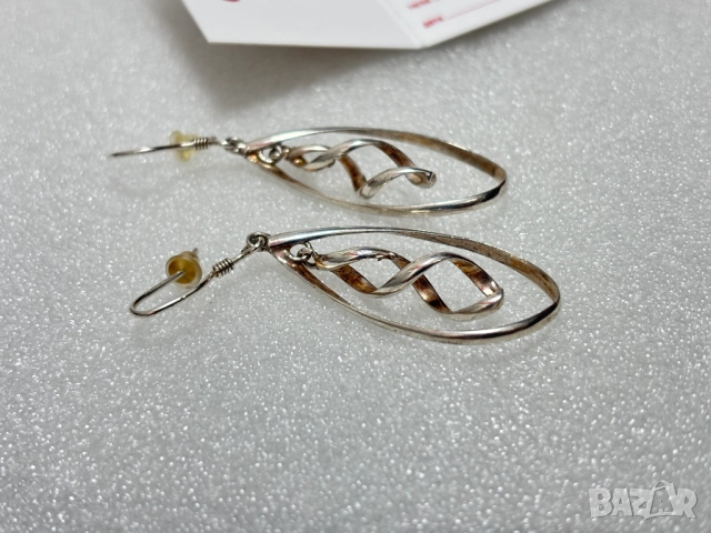 Сребърни Обеци (проба 925)-4,67 грама, снимка 2 - Обеци - 52545758