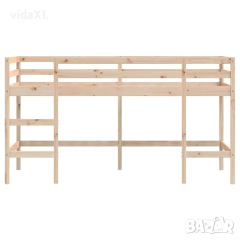 vidaXL Детско високо легло със стълба, 80x200 см, бор масив, снимка 5 - Спални и легла - 56148156