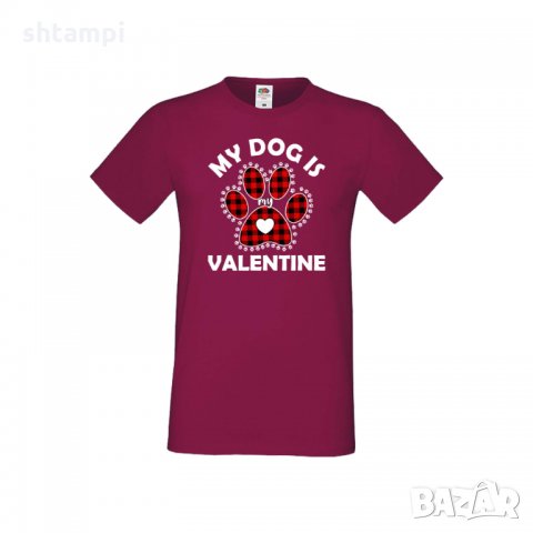 Мъжка тениска Свети Валентин My Dog Is My Valentine 1, снимка 5 - Тениски - 35715864