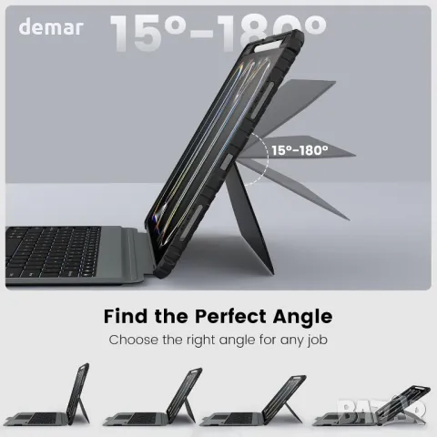 Калъф с клавиатура Nillkin за iPad Pro 13(2024), тракпад, подсветка, снимка 4 - Таблети - 49482982