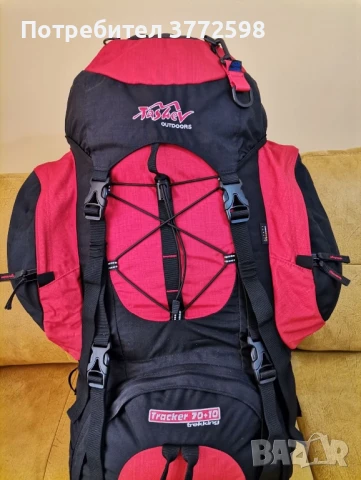 НОВА туристическа раница Tashev Tracker 70+10 CORDURA, снимка 2 - Раници - 51178992