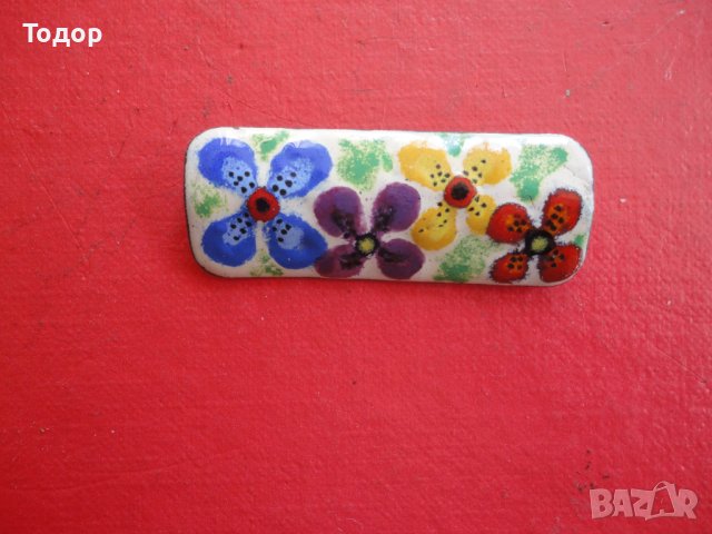 Страхотна брошка с емайл 2, снимка 3 - Други - 40085408