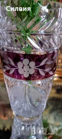 Кристална ваза , снимка 3 - Вази - 52632259