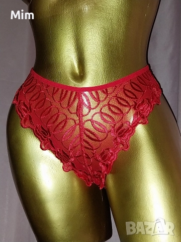 chicca 40 Червена бикина с богата бродерия , снимка 4 - Бельо - 52787309