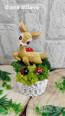 Аранжировка със Сърнички и скандинавски мъх!!, снимка 9 - Декорация за дома - 51308863