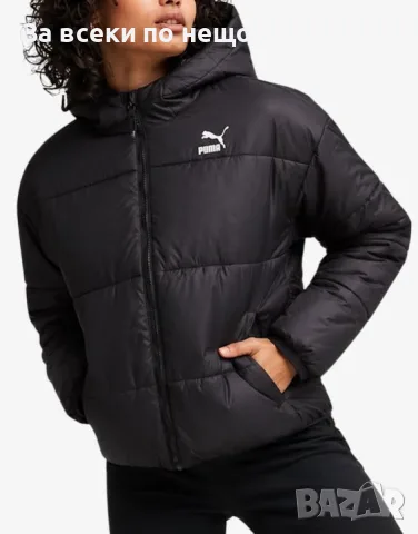 PUMA Classics Padded Jacket Black Дамско Черно Яке С Качулка Код P3005