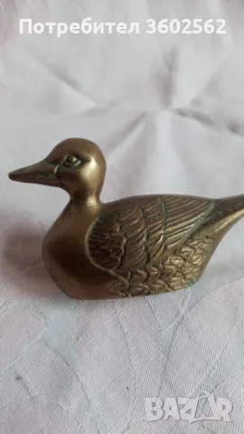 ретро месингова пластика на патица
