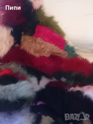 пъстро елече естествен косъм, само пробвано , снимка 3 - Елеци - 47482755