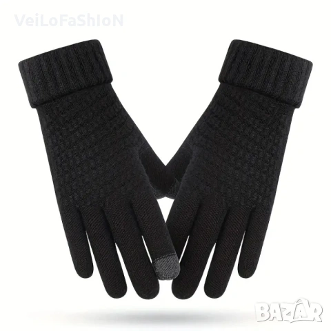 Нови зимни ръкавици, унисекс в бял или черен цвят, снимка 2 - Ръкавици - 46896679