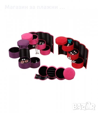 КОКЕТНА КУТИЯ ЗА БИЖУТА, ЦИЛИНДЪР НА ТРИ НИВА - код 1937, снимка 5 - Други - 33969497