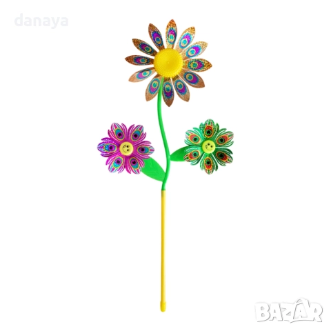 5945 Вятърна въртележка с 3 цветя, 59 см