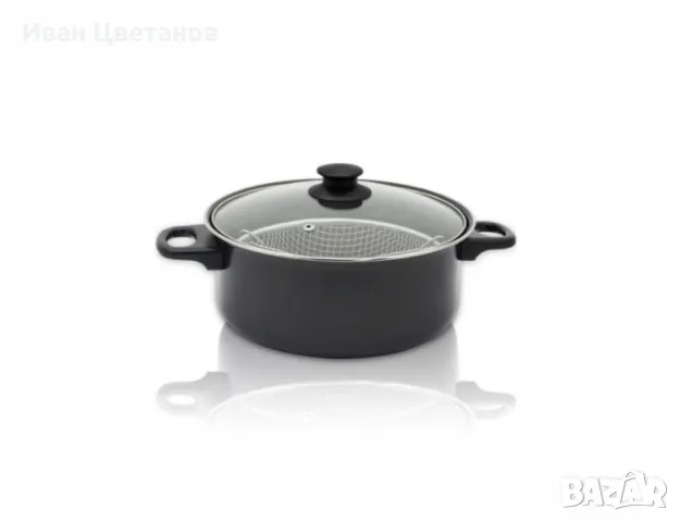 Тенджера с кошница Rosberg, 24 см., въглеродна стомана