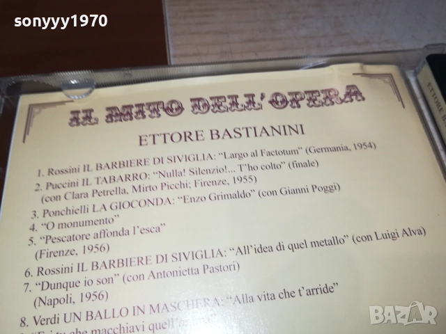ETTORE BASTIANINI-ORIGINAL CD MADE IN ITALY 0109251128, снимка 15 - CD дискове - 51562150