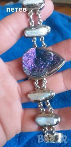 Сребърна гривна . Сребърна висулка. Сребърен пръстен., снимка 8 - Антикварни и старинни предмети - 52789683