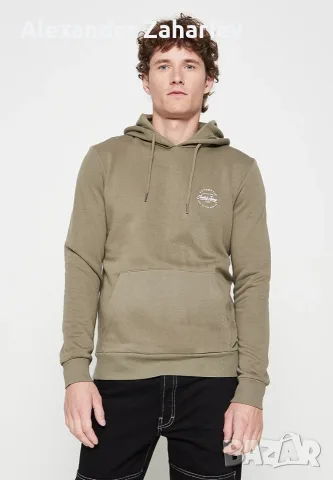 Суитчър с качулка Jack&Jones Olive мъжки