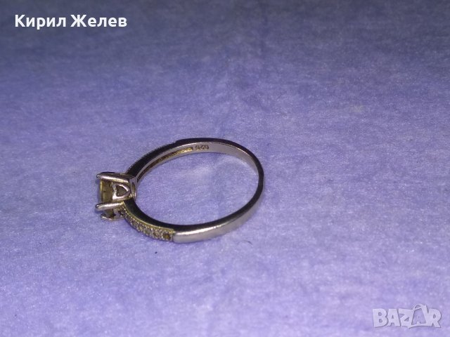 СКЪПОЦЕНЕН НЕЖЕН СРЕБЪРЕН ПРЪСТЕН СРЕБРО 925 с БЛЕСТЯЩ ФАСЕТИРАН ЛАБОРАТОРЕН МОЙСАНИТ иЦИРКОНИ 40103, снимка 15 - Пръстени - 42644124