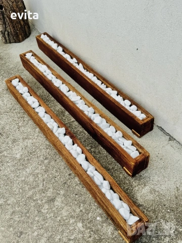 🌿 Уникална декоративна ваза – ръчна изработка от дърво и камък, снимка 9 - Други - 34785024