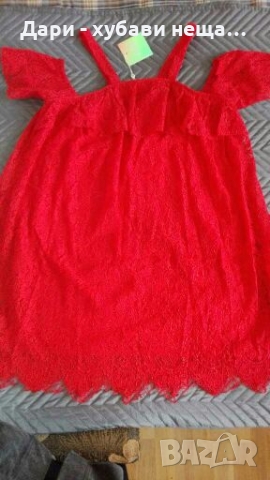 Рокля в червено, от дантела🍀❤XL,2XL, 3XL❤🍀арт.245, снимка 4 - Рокли - 36101072
