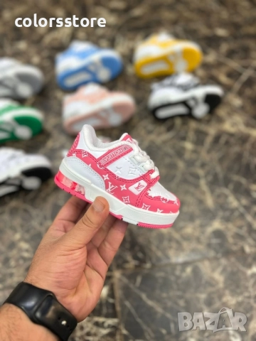 Детски маратонки Louis Vuitton-бяло и розаво/BR164p