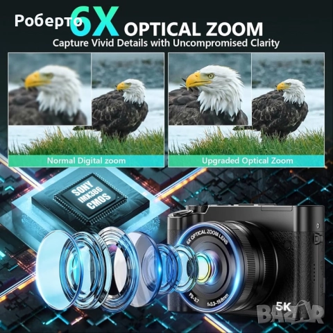 Дигитална камера 5К 64MP , снимка 3 - Камери - 52905290